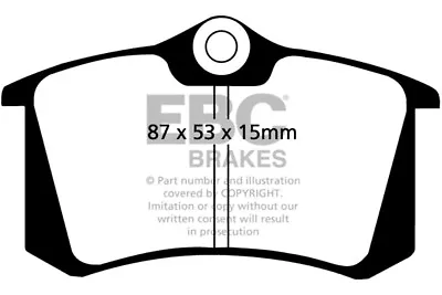 EBC Greenstuff Rear Brake Pads For VW Jetta 1.8 GTi 8v (85 > 92) • $47.99